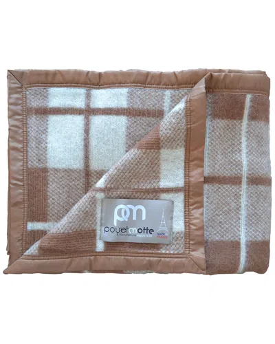Poyet Motte 400 Gsm Rivoli Wool Blanket In Brown