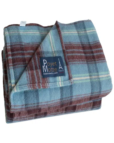 Poyet Motte Chevreuse Wool-blend Blanket In Blue