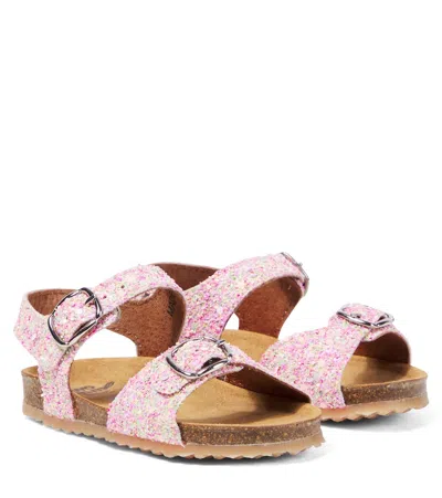 Pèpè Baby Galassia Glitter Sandals In Pink