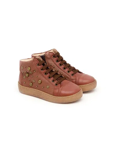 Pèpè Kids' Bonnie Sneakers In Brown