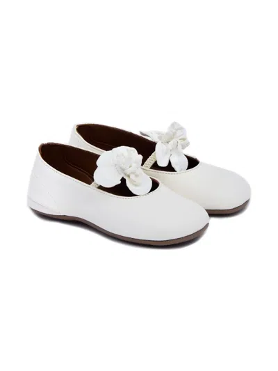 Pèpè Kids' Floral-embellishment Ballet Flats
