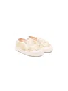 Pèpè Foiled Embossed-pattern Sneakers In Neutrals