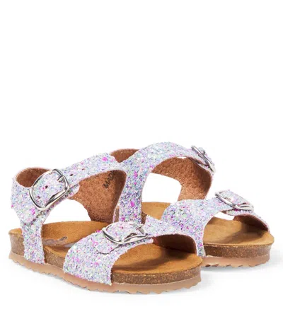 Pèpè Babies' Glitter Sandals In Purple