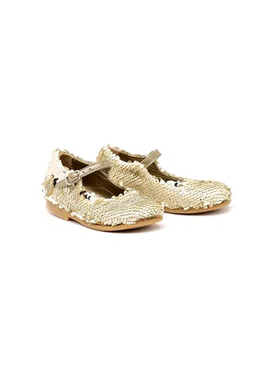 Pèpè Kids' Jasmine Ballet Flats In Gold