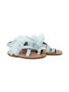 Pèpè Leather Sandals In Blue