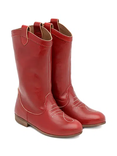 Pèpè Kids' Leather Western-style Boots