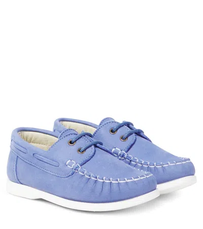 Pèpè Kids'  Baby Leather Loafers In Blue