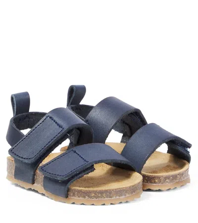 Pèpè Baby Leather Sandals In Blue