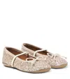 Pèpè Galassia Glitter Ballet Flats In Gold