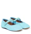 Pèpè Glitter Ballet Flats In Blue
