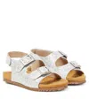 Pèpè Glitter Sandals In Silver
