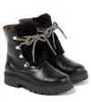Pèpè Leather Ankle Boots In Black