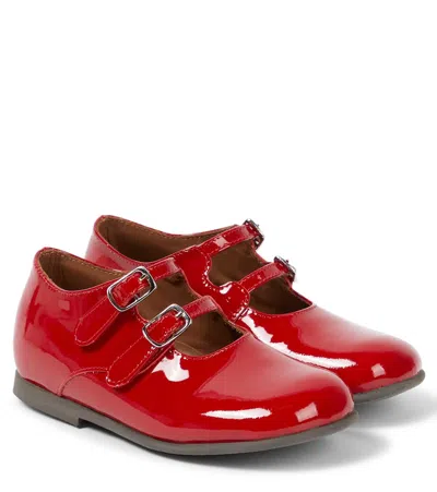 Pèpè Kids' Patent Leather Loafers In Red