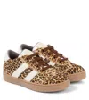 Pèpè Pony Leopard-print Calf Hair Sneakers In Multicoloured