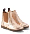 Pèpè Rame Leather Boots In Gold