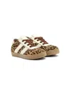 Pèpè Pony Leopard-print Calf Hair Sneakers In Neutrals