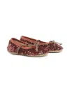 Pèpè Sequin Ballerina Shoes In Red