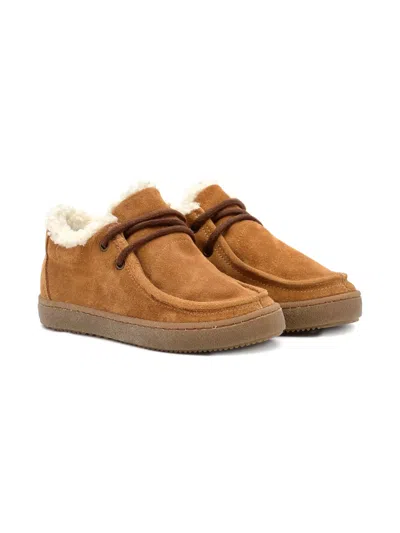 Pèpè Shearling-lined Ankle Boots In Brown