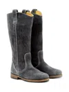 Pèpè Suede Boots In 灰色