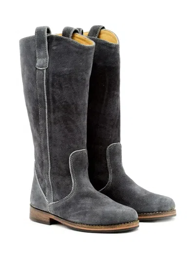 Pèpè Suede Boots In 灰色