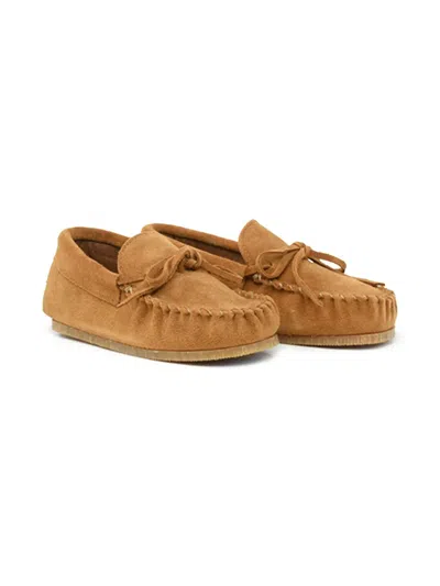 Pèpè Kids' Suede Loafers In ブラウン