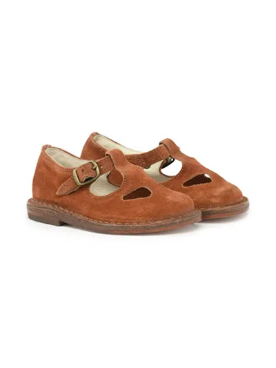Pèpè Kids' Suede Loafers In Brown
