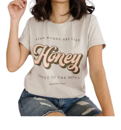 Ppd Wholesale Kind Words Are Like Honey Tee In Beige