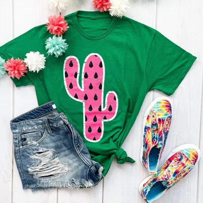 Ppd Wholesale Watermelon Cactus Tee In Green