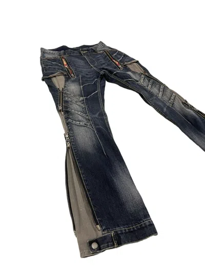 Pre-owned Ppfm Slim Jeans  Japan Multizipped Faded 84 In Blue