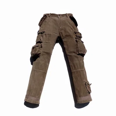 Pre-owned Ppfm X Tete Homme Polo 3d Multipocket Corduroy Cargo Pants In Brown