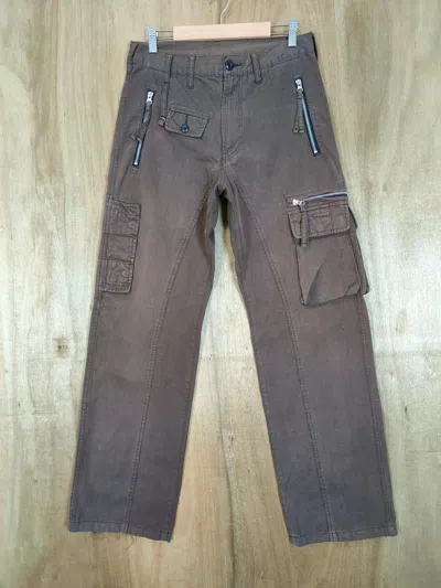 Pre-owned Ppfm X Vintage Ppfm Cargo Pants Multipocket Tactical In Brown