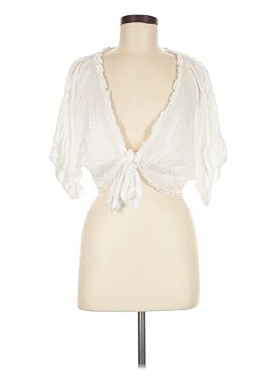Pre-owned Pq 3/4 Sleeve Blouse In Ivory