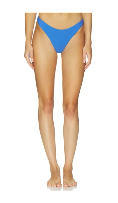 Pq Basic Ruched Bikini Bottom In Blue