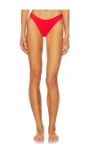 Pq Basic Ruched Bikini Bottom In Red
