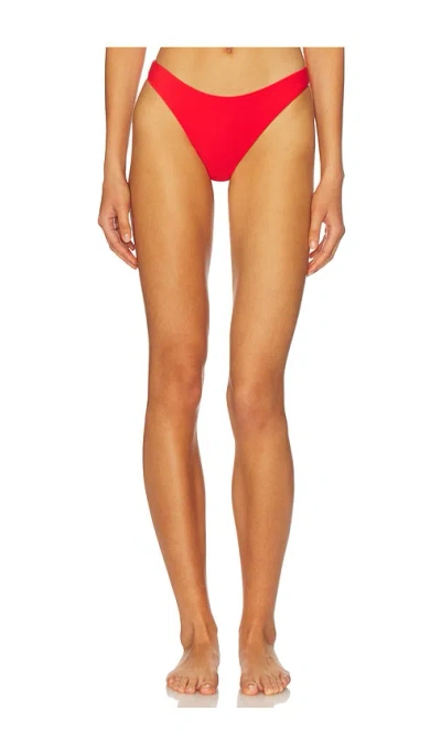 Pq Basic Ruched Bikini Bottom In Red