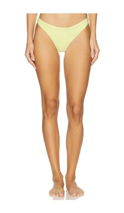 Pq Basic Ruched Bikini Bottom In Yellow