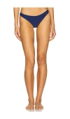 Pq Basic Ruched Teeny Bikini Bottom In Blue