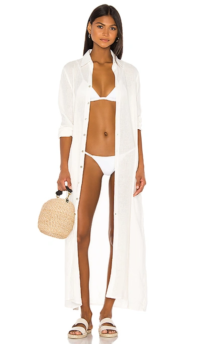 Pq Billie Button Down Dress In Water Lily