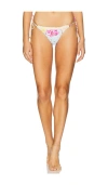 Pq Carrie Crochet Trim Tie Side Teeny Bikini Bottom