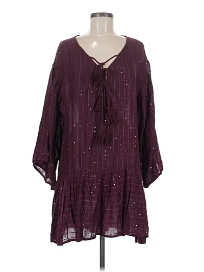 Pq Casual Dress In Burgundy