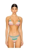 Pq Chain Triangle Bikini Top In Multi