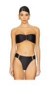 Pq Detail Bandeau Bikini Top In Black