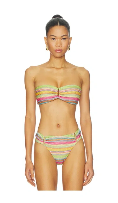 Pq Detail Bandeau Bikini Top In Multi