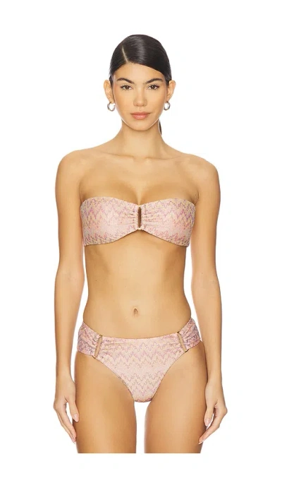 Pq Detail Bandeau Bikini Top In Multi