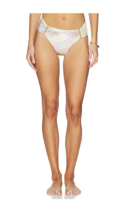 Pq Detail Fanned Bikini Bottom In Blue