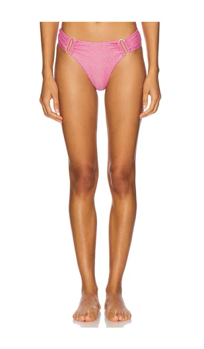 Pq Fanned Detail Bikini Bottom In Pink