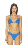 Pq Isla Triangle Bikini Top In Blue