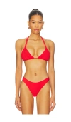 Pq Isla Triangle Bikini Top In Red