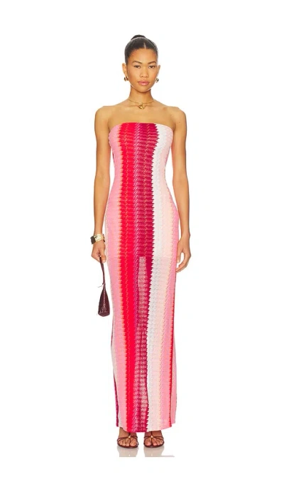 Pq Jane Strapless Maxi Dress In Pink