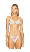 Pq Kyle Crochet Trim Triangle Bikini Top